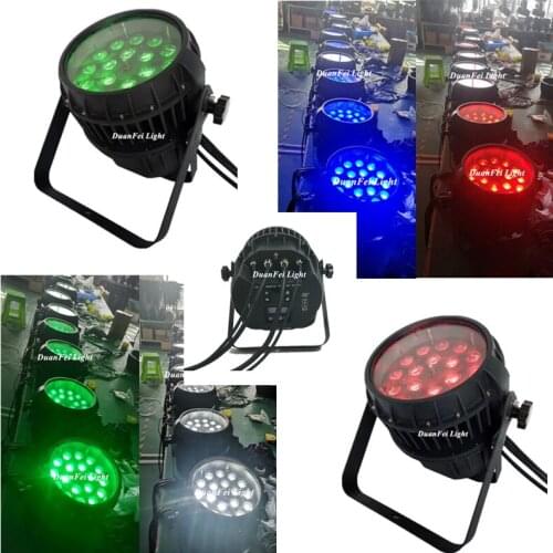 6pcs/lot 18x10w led wireless par rgbw ip65 aluminum show staging led par can lights outdoor par 64 dj zoom