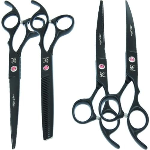 7.0" Professional Pet Grooming Scissors Forceps Japan 440c Steel Dog Cutting Shears 6.5" Thinning Tijeras Dog Accessories B0032A