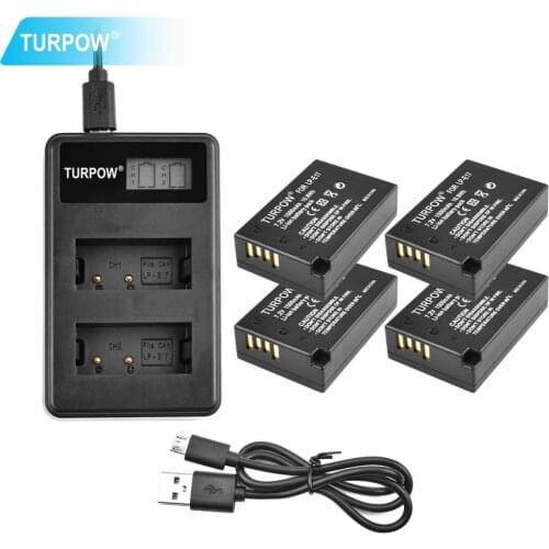 Turpow 1500mAh LPE17 LP E17 LP-E17 Battery+LCD Dual Charger for Canon EOS 200D M3 M6 750D 760D T6i T6s 800D 8000D Kiss X8i L10