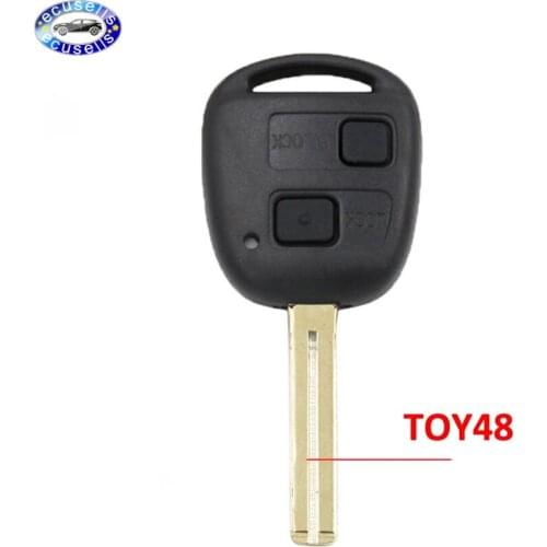 2 Buttons Remote Key Shell Car Key Case Fob TOY48 (Short) for Lexus