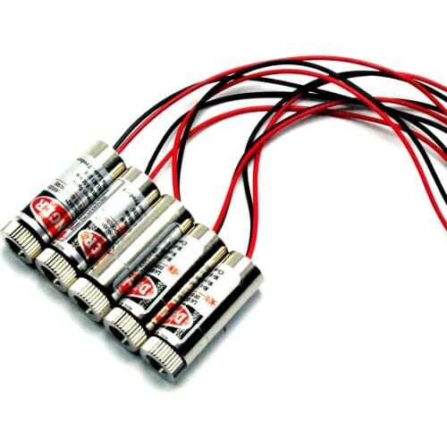 Focusable Red Laser Diode Module 650nm 5mW 3-5V Red Laser Dot Shape w/Driver (5pcs)