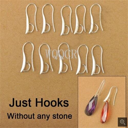 Hot Sale 50/100PCS Multiple Choice Color DIY 925 Sterling Silver Ear Hook Ladies Earrings Jewelry Accessories