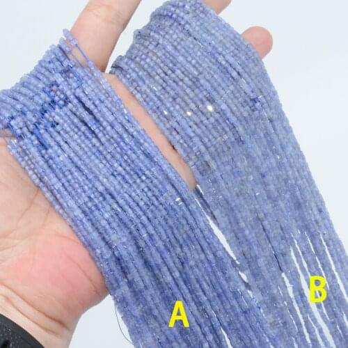 Natural Tanzanite Edge Faceted Irregular Cube Bead 2mm-2.2mm