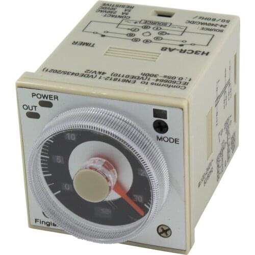 H3CR-A8 8 pin time relay H3CR series delay timer AC/DC 24-240V AC 100-240V