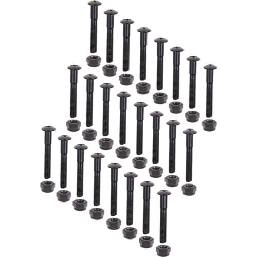 Quality 24 Pcs Longboard Skateboards Cruiser Hardware Screws Mounting Bolts Set (1.22inch)
