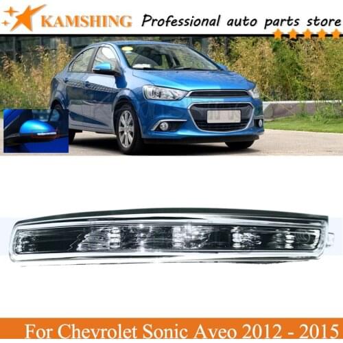 Kamshing Outer Rearview Side Mirror Turn Signal Lamp light For Chevrolet Sonic Aveo 2012 2013 2014 2015 Blinker Lamp Light lamp