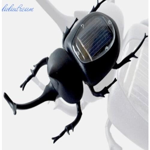 Mini Solar Power Novelty Beetle Sunshine Powered Insects Animals Model Kids Fun Toy Energy Crazy Grasshopper Toy Fun Gifts