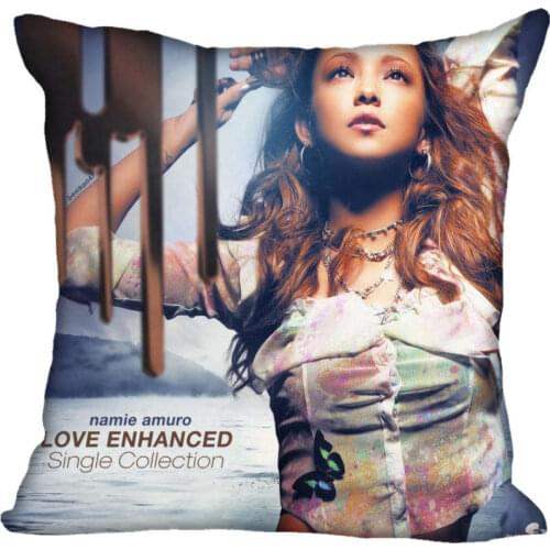 Custom Square Pillowcase Namie Amuro art paintings soft 60x60cm Pillow Cover Zippered 1pcs Custom Pillow Cover More Size