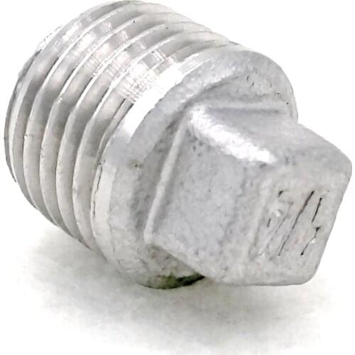 1/4"" BSP male Threaded Connection 304 stainless steel Pipe Fitting Countersunk Plug Square Head Operating pressure 2.5 Mpa