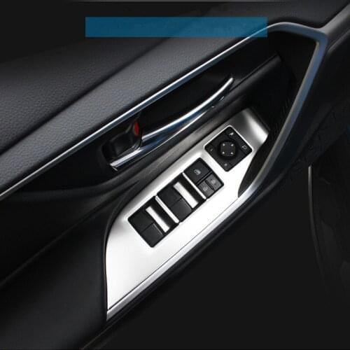 Stainless Steel Car Interior Window Control Panel Sticker Cover Moulding Trim for Toyota RAV4 2019 2020 Right Hand Drive RHD