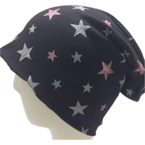 New Cartoon Cute galaxy Stars Hat Knitting Jacquard Cotton Wool Cap Winter Warm Ear protection Wind caps Fleece Lining Beanies
