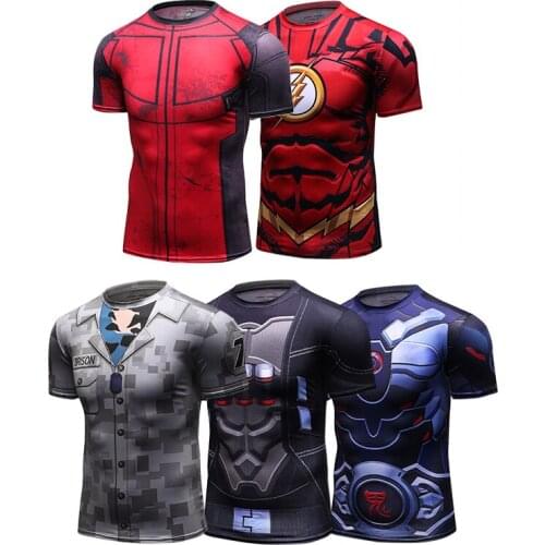 New Design Casual Digital Sublimation Printed Tshirt Men Comfortable Running Short Sleeve
