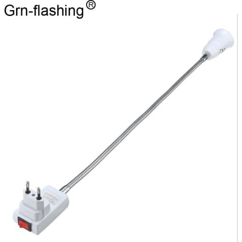 Fireproof Material 20cm 30cm EU / US Plug to E27 Lamp Bulbs Socket Holder Converters Flexible Extension Cord with On/Off Switch