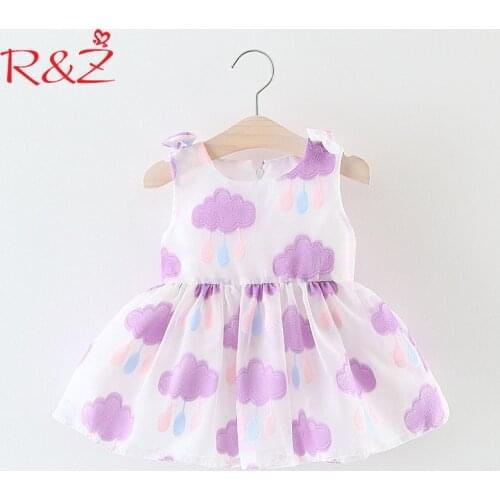 R&Z Baby Girls Dresses 2019 New Korean Summer Sleeveless Cartoon Clouds Lovely Princess Dress for Infant Childrens Clothing k1