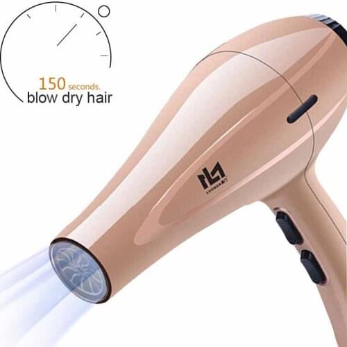 Professional Power Hair Dryer with Overheat Protection System Hot/Cold Wind Hair Drying with Air Collecting Nozzle Brush Dryer