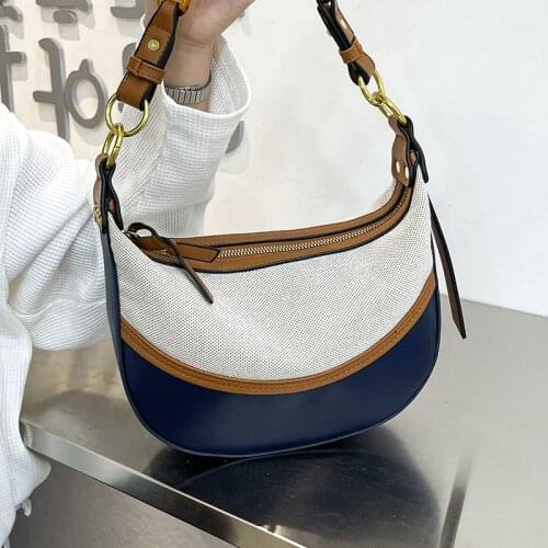 Simple Small Womens Bag Unique Panelled Shoulder Bags Female 2021 Fashion Retro Chain Tote Bags Luxury PU Leather Handbags Sac