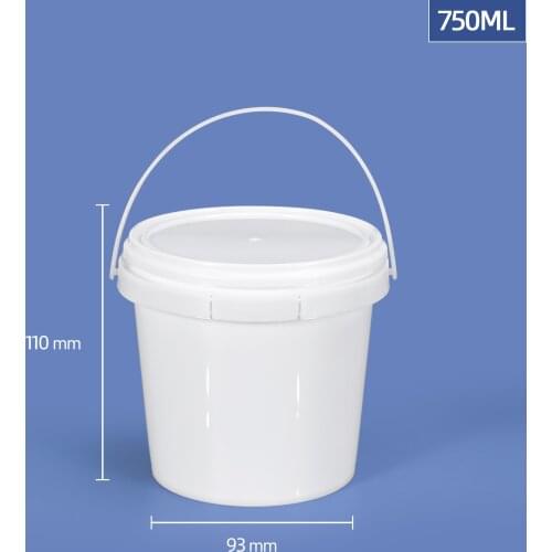 High Quality 750ML Empty Round Plastic Food Box with Lid BPA Free Food Grade for Honey Salad Yogurt Packing Container 10PCS/lot