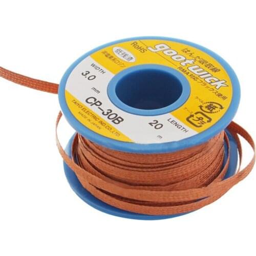 High Quality CP30B 100% BGA Desoldering Soledr Wire 20m*3.0mm Goot Wick / Soldering Accessory Free Shipping