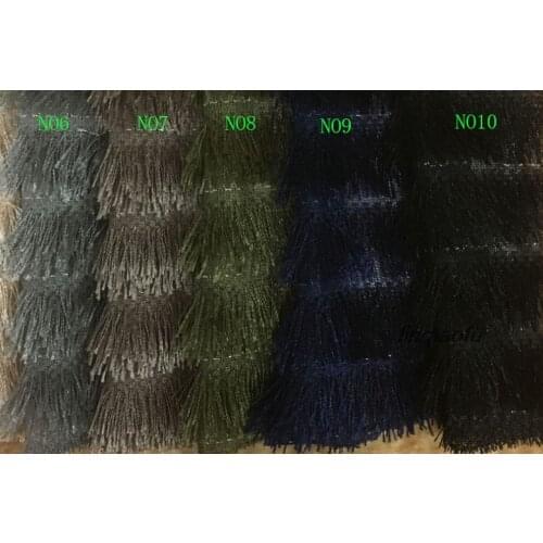 Pine needles bright silk open clothing fabrics tassel clothing long skirt plush fabric