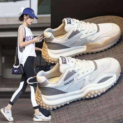 Women Wants 2021 Fashion New Females Chunky Sneakers Lovely Designer Daddy Trendy School Girls Casual Platform Soft Shoes