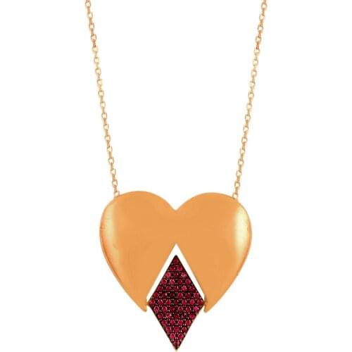 2020 Collection Heart Necklace Lover Necklace Love Boho Trendy Statement Micro Pave New Women Necklace 925 Sterling Silver