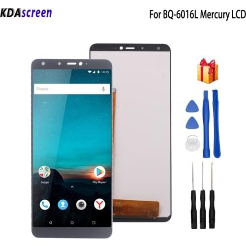 For BQ-6016L MERCURY LCD Display Touch Screen Digitizer Phone Parts For BQ 6016L Screen LCD Replacement Free Tools