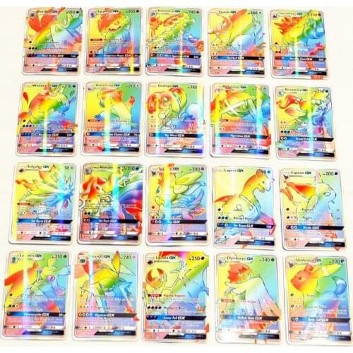 2020 NEW Pokemones Battle Game Card GX EX MEGA Flash Card Collection Cards English Version Toy Childrens Gifts