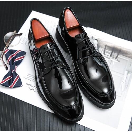 2019 spring and autumn mens shoes leather natural leather casual fashion luxury business social outdoor lace-up mens shoes