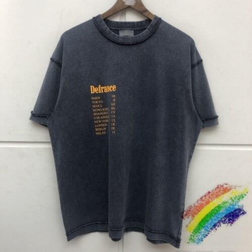 2021ss Defrance T-shirt Men Women Vintage Wash Make Old Arnodefrance Tee Tops