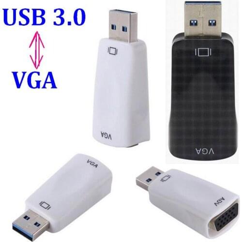 50pcs/lot* USB3.0 USB 3.0 to VGA Multi-display Graphic Converter Plug Adapter 1920x1080 HD Win7/8 Supports Multi Display 1080p