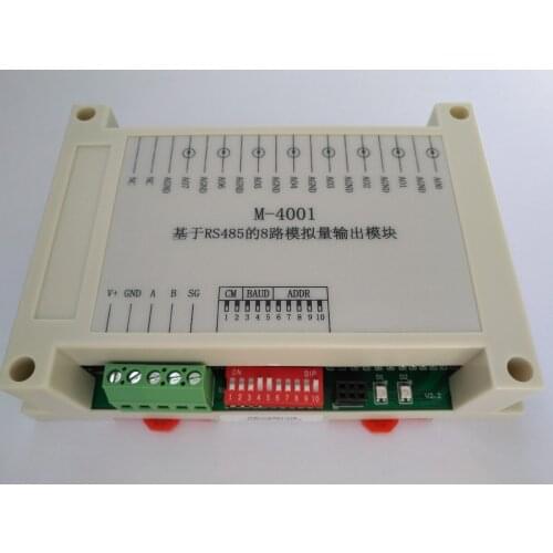 8-channel 4-20mA Analog Output Module RS485-modbus Communication Board Card PLC Extended IO Collector