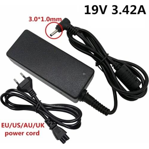 19V 3.42A 3.0*1.0mm Power Supply Adapter 65W AC/DC Adaptor Notebook Laptop Adaptador Charger For Asus EU US UK AU Plug