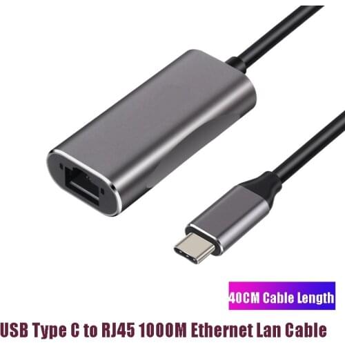 USBC to Ethernet Adapter Type C to RJ45 1000M Lan Cable Adapter for MacBook Pro Laptop Samsung Galaxy Network Card USBC Ethernet