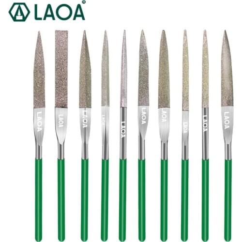 LAOA 10pcs Diamond File Multifunction File Sets Wood Carver, Stone Carving Mould Processing