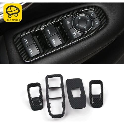 CAR MANGO Car Styling Door Gate Window Lift Button Switch Panel Cover Frame Sticker Interior Accessories for Cadillac XT5 2016