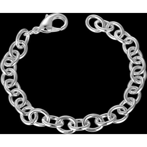 Hot 925 sterling silver fine classic chain Bracelets for women men high quality Wedding party Christmas Gifts Fashion Jewelry