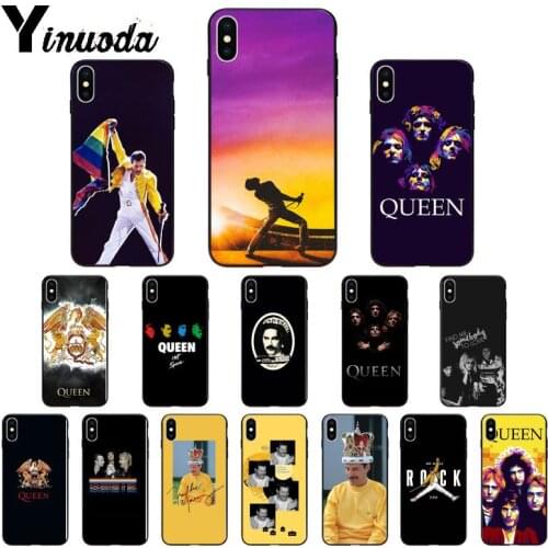 Yinuoda Freddie Mercury Queen band High Quality Phone Case for iPhone X XS MAX 6 6S 7 7plus 8 8Plus 5 5S XR