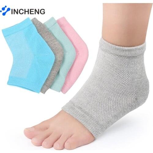 Colorful Cotton Socks Peds Anti Cracking Liner Heel Socks Soft Elastic Silicon Moisturizing Foot Skin Care Heel Foot Protection