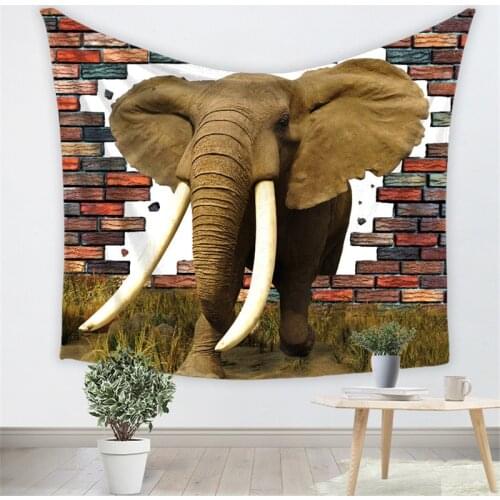 Home Decor Tapestry Psychedelic Abstract Wall Hanging For Living Room Background Decoration Elephant Pattern Hot Sale Tapestries