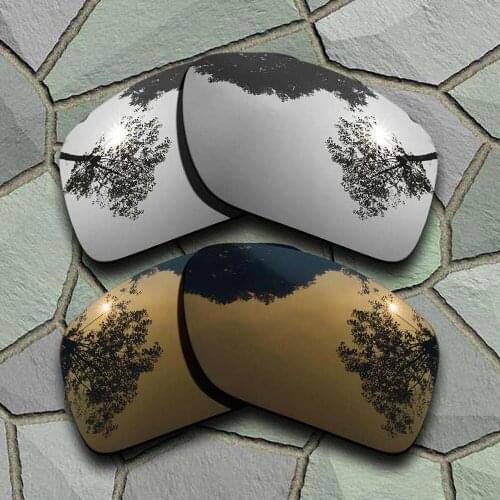 Chrome&Bronze Copper Sunglasses Polarized Replacement Lenses for Oakley Big Taco