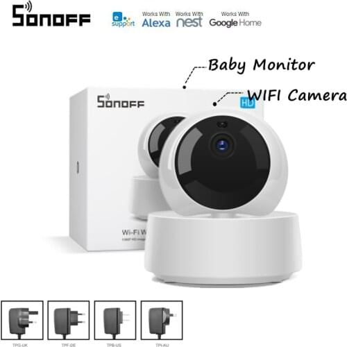 SONOFF GK-200MP2-B 1080P HD IP Security Camera WiFi Wireless APP Controled 360° Baby Monitor Compatible With Alexa Google Home