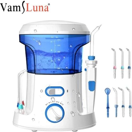 Household 600ML Countertop Portable Electric Dental Water Flosser Oral Irrigator For Teeth With 7 Tips