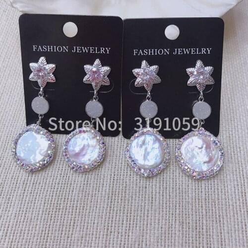 Exquisite, high-end, simple and elegant personality, matching earrings, star pearl earrings