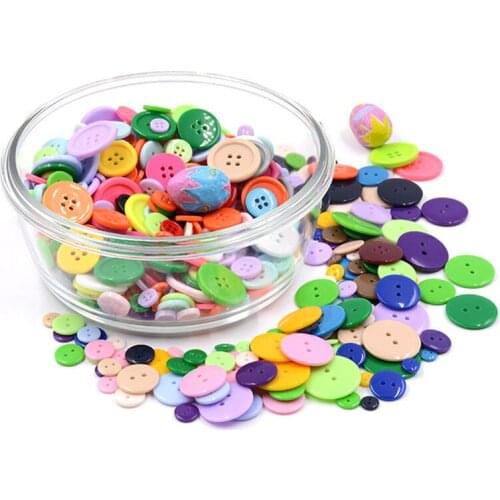 8/11/15/20mm Round Resin Buttons 4 Holes Sewing Button Scrapbooking DIY Children Kids Clothes Dolls Crafts Garment Accessories