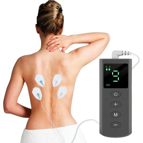 4 Modes Tens 9 Intensity 4 Electrode Massage Pads EMS Muscle Stimulation Pulse Massage Tens Electroe Stimulador Body Massager