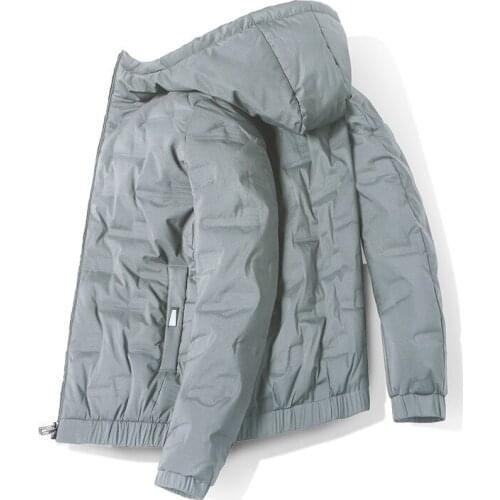 Hawaifish Cotton-padded Jacket men 2021 Autumn and winter fashion student coat korean style casual hot sale hooded parka male