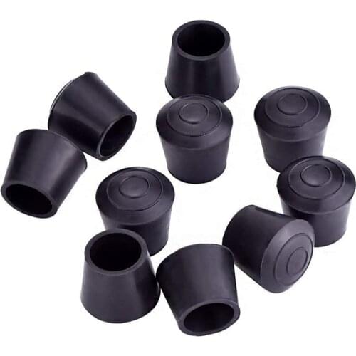 20 PCS Table Chair Rubber Leg Tips Caps 7/8 inch black rubber floor protectors for furniture legs