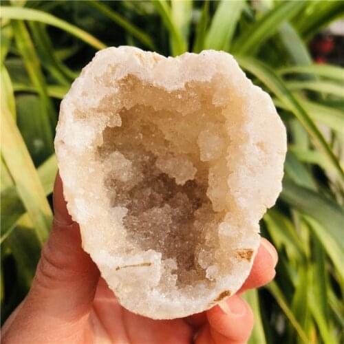 Natural Agate Geode Raw Gemstone Crystal Hole Mineral Specimen Contains Healing Reiki Clean Crystal Clusters Beautiful Stones