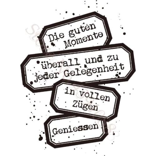 German DIE GUTEN MOMENTE Transparent Clear Silicone Stamp/Seal for DIY scrapbooking/photo album Decorative clear stamp M1159