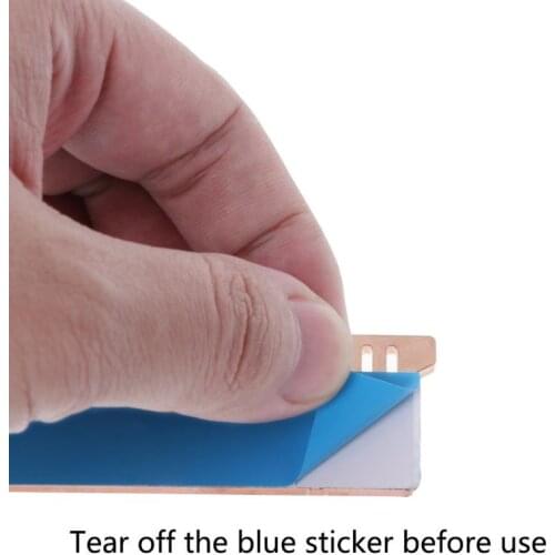 PC Cooler Copper Computer Desktop Memory Heat Sink for DDR2 131x27x1.5/2mm